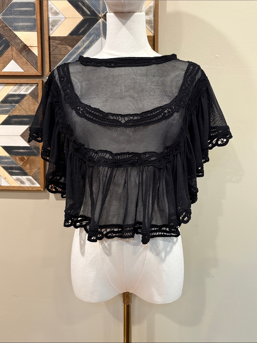 Free People I’m Pretty, Okay Top in Black size Small
